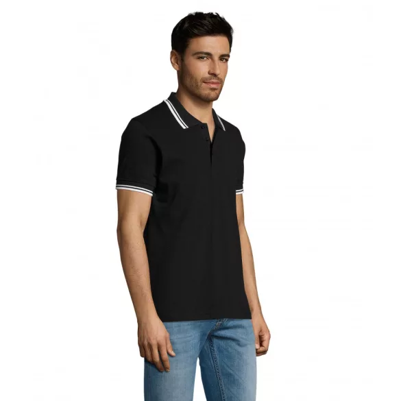 so00577-Tricou-polo-adult-barbat-Sols-Pasadena-Black-White