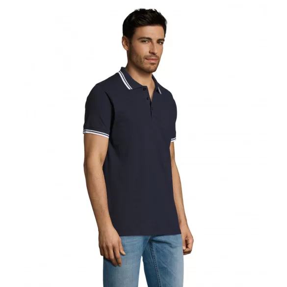 so00577-Tricou-polo-adult-barbat-Sols-Pasadena-French-Navy-White