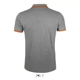 so00577-Tricou-polo-adult-barbat-Sols-Pasadena-Grey-Melange-Orange