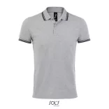 so00577 - Tricou polo adult barbat Sol's Pasadena Pique  [Grey/Navy]