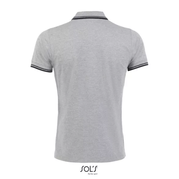 so00577 - Tricou polo adult barbat Sol's Pasadena Pique  [Grey/Navy]