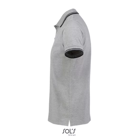 so00577 - Tricou polo adult barbat Sol's Pasadena Pique  [Grey/Navy]