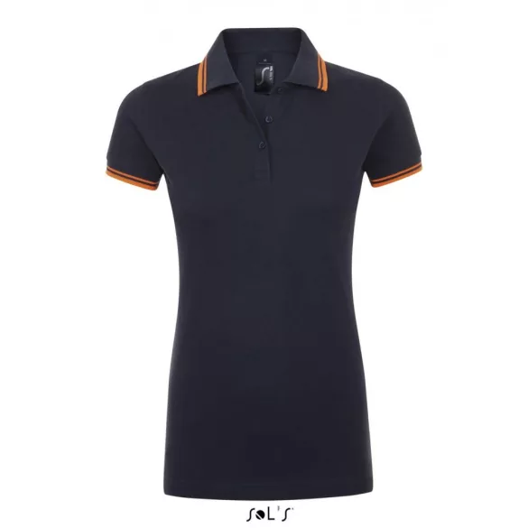 so00578-Tricou-polo-adult-dama-Sols-Pasadena-French-Navy-Neon-Orange