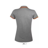 so00578-Tricou-polo-adult-dama-Sols-Pasadena-Grey-Melange-Orange