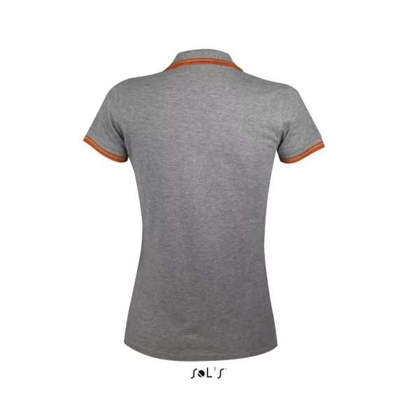 so00578-Tricou-polo-adult-dama-Sols-Pasadena-Grey-Melange-Orange