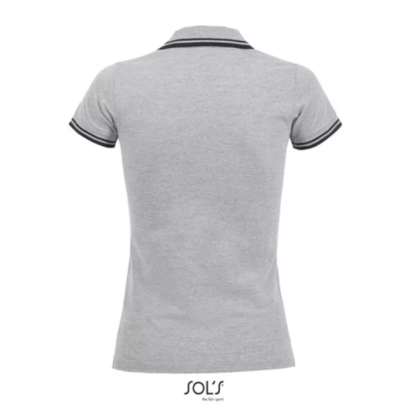 so00578 - Tricou polo adult dama Sol's Pasadena Pique  [Grey/Navy]
