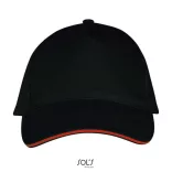 SO00594-Sapca-din-bumbac-pieptanat-5-panele-LONG-BEACH-BlackRed