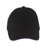 SO00594 - Sapca din bumbac pieptanat - 5 panele - LONG BEACH - [Black/Royal]