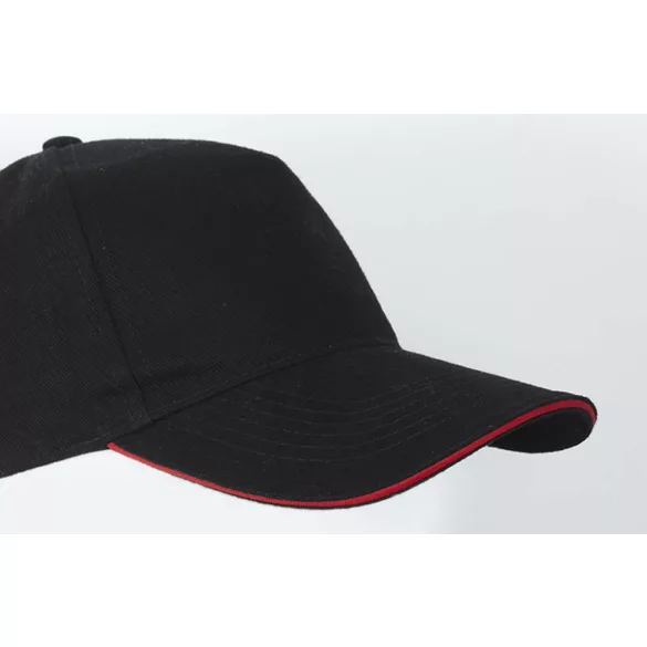SO00594 - Sapca din bumbac pieptanat - 5 panele - LONG BEACH - [Black/Royal]