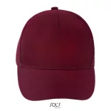 SO00594-Sapca-din-bumbac-pieptanat-5-panele-LONG-BEACH-Burgundy
