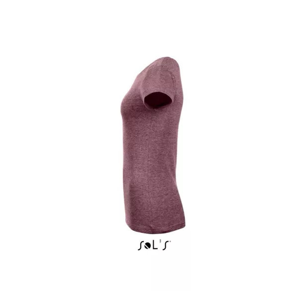 so01181-Tricou-adult-dama-sols-Mixed-Heather-Burgundy