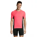 so01414nec-Tricou-sport-alergare-adult-barbat-SOLS-SYDNEY-Neon-Coral