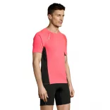 so01414nec-Tricou-sport-alergare-adult-barbat-SOLS-SYDNEY-Neon-Coral