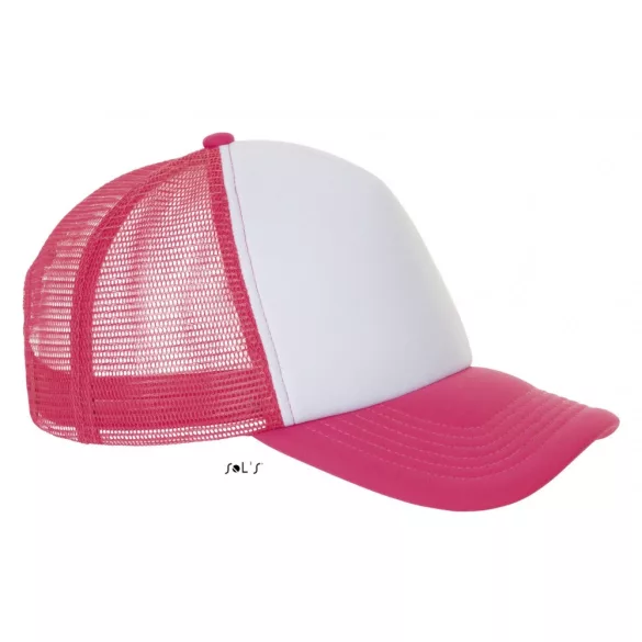 SO01668-Sapca-5-panele-tip-trucker-BUBBLE-WhiteNeon-Coral