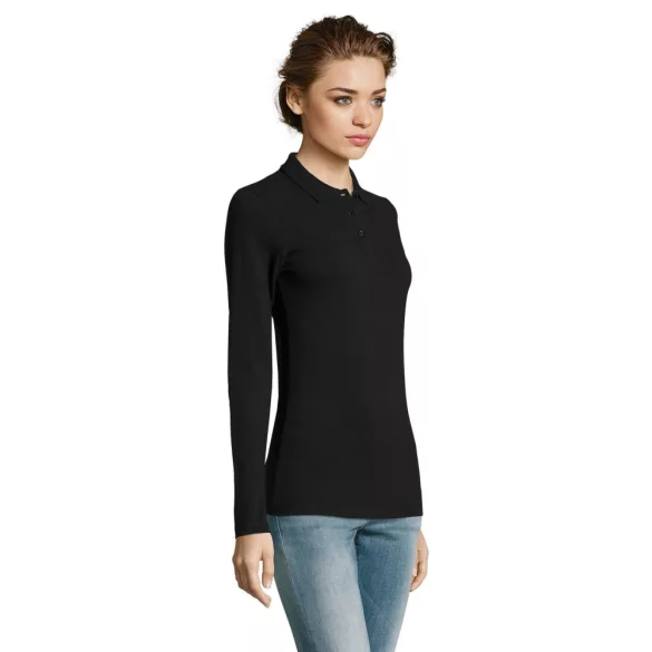 so02083-Tricou-polo-cu-maneca-lunga-adult-dama-SOLS-PERFECT-LSL-Black