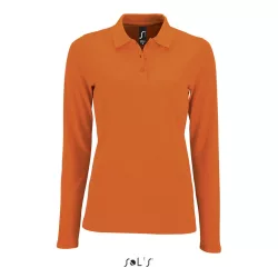   so02083 - Tricou polo cu maneca lunga adult dama - SOLS PERFECT LSL PIQUE [Orange]