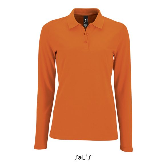 so02083 - Tricou polo cu maneca lunga adult dama - SOLS PERFECT LSL PIQUE [Orange]