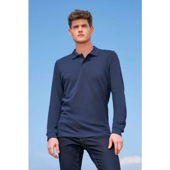 so02087 - Tricou polo cu maneca lunga adult barbat - SOLS PERFECT LSL PIQUE [Orange]
