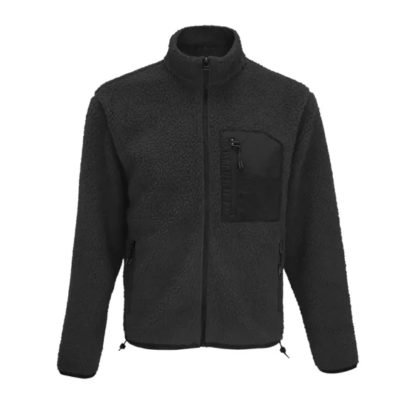 so04042 - Jacheta unisex din polar Sol's Fury - [Carbon Grey/Black]