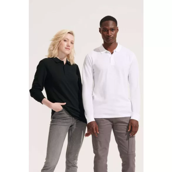 so04241 - Bluza polo unisex Sol's Planet LSL [White]