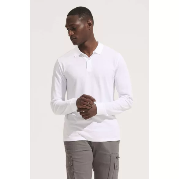 so04241 - Bluza polo unisex Sol's Planet LSL [White]