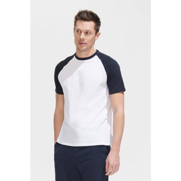 so11190 - Tricou adult barbat Sol's Funky [White/Black]