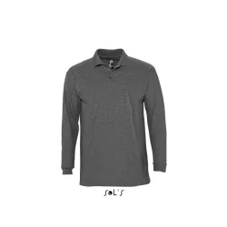   so11353 - Tricou polo adult barbat Sol's Winter II Pique [Charcoal Melange]
