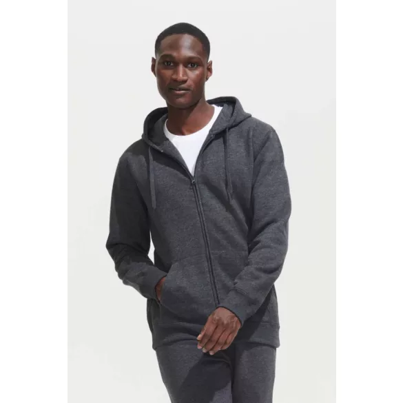 SO47800 - Hanorac cu gluga de barbat Sol's SEVEN [Charcoal Melange]
