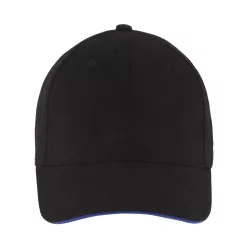 so88100 - Sapca din bumbac SOLS - Buffalo [Black/Royal]