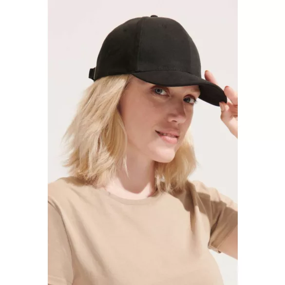 so88100 - Sapca din bumbac SOLS - Buffalo [Black/Royal]