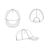 so88110 - Sapca din bumbac 5 panele SUNNY [Aqua]