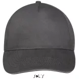 so88110 - Sapca din bumbac 5 panele SUNNY [Dark Grey/Light Grey]