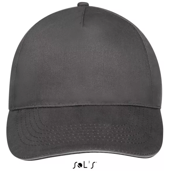 so88110 - Sapca din bumbac 5 panele SUNNY [Dark Grey/Light Grey]