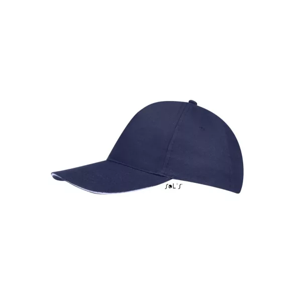 so88110 - Sapca din bumbac 5 panele SUNNY [French Navy/White]