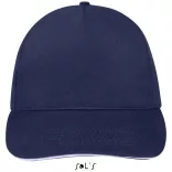 so88110 - Sapca din bumbac 5 panele SUNNY [French Navy/White]