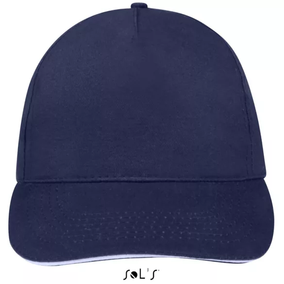 so88110 - Sapca din bumbac 5 panele SUNNY [French Navy/White]