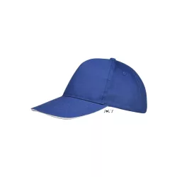 so88110 - Sapca din bumbac 5 panele SUNNY [Royal Blue/White]