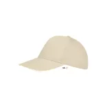 so88110 - Sapca din bumbac 5 panele SUNNY [Beige/White]