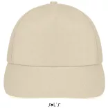 so88110 - Sapca din bumbac 5 panele SUNNY [Beige/White]
