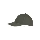 so88110 - Sapca din bumbac 5 panele SUNNY [Army/Beige]
