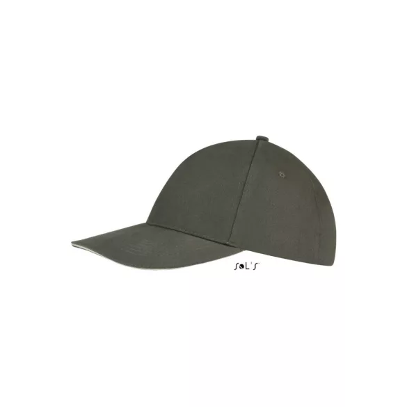 so88110 - Sapca din bumbac 5 panele SUNNY [Army/Beige]