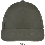 so88110 - Sapca din bumbac 5 panele SUNNY [Army/Beige]