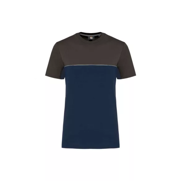 wk304 - Tricou unisex in doua tonuri - Designed to work - [Navy/Dark Grey]