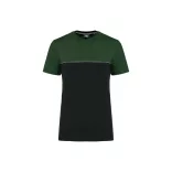 wk304 - Tricou unisex in doua tonuri - Designed to work - [Black/Forest Green]