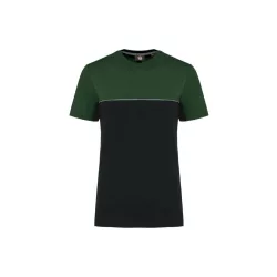   wk304 - Tricou unisex in doua tonuri - Designed to work - [Black/Forest Green]