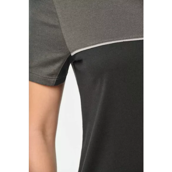 wk304 - Tricou unisex in doua tonuri - Designed to work - [Black/Forest Green]