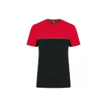 wk304 - Tricou unisex in doua tonuri - Designed to work - [Black/Red]