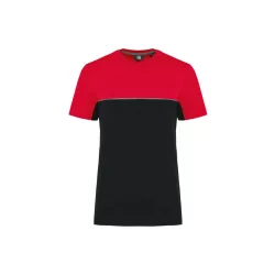   wk304 - Tricou unisex in doua tonuri - Designed to work - [Black/Red]
