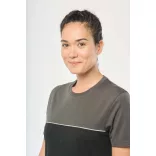 wk304 - Tricou unisex in doua tonuri - Designed to work - [Black/Red]