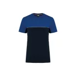 wk304 - Tricou unisex in doua tonuri - Designed to work - [Navy/Royal Blue]